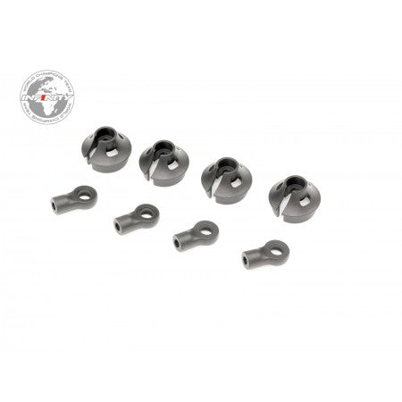Infinity IFB8 SHOCK BALL END & SPRING RETAINER (4PCS) - M128 - RCXX - RC Racing Shop | RC Models | Tuning & Spare Parts for Professionals