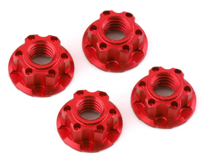 4mm Aluminium Wheel Flange Lock Nut 4pcs For RC Car Red